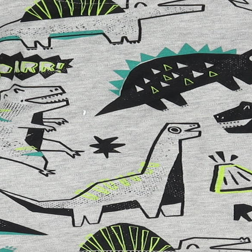 George Boys Grey    Pyjama Top Size 3-4 Years  - dinosaurs