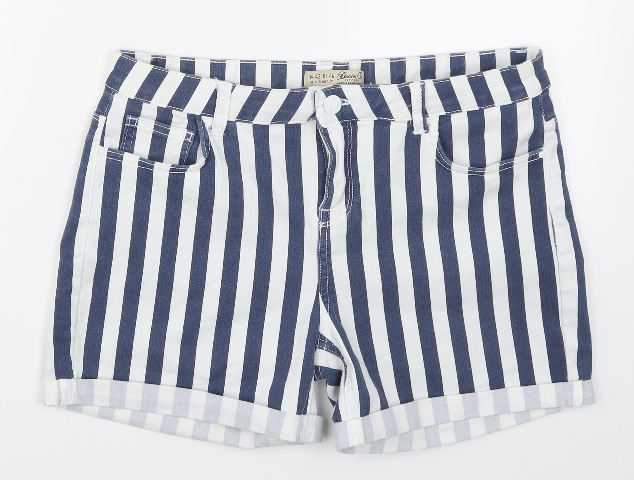 Striped 2025 mom shorts