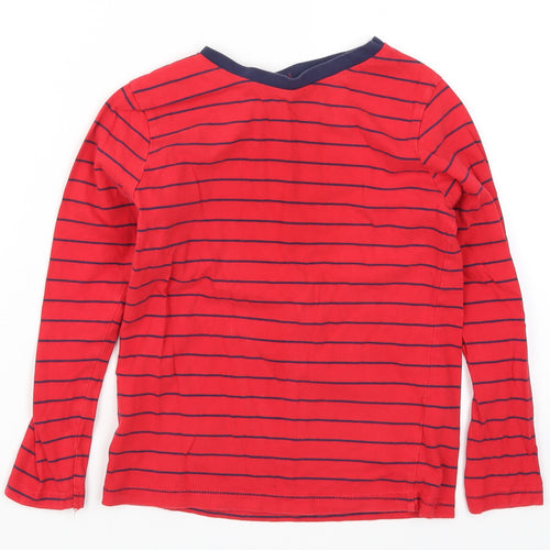 George Boys Red Striped   Pyjama Top Size 8-9 Years