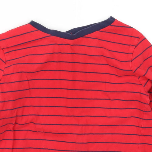 George Boys Red Striped   Pyjama Top Size 8-9 Years
