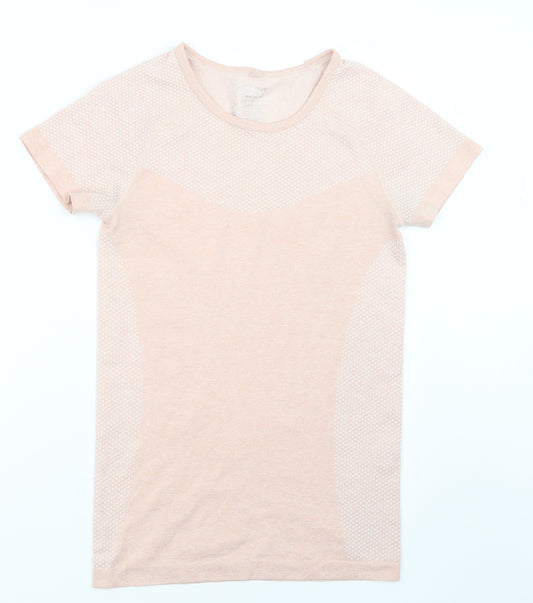 Workout Womens Pink   Basic T-Shirt Size 10