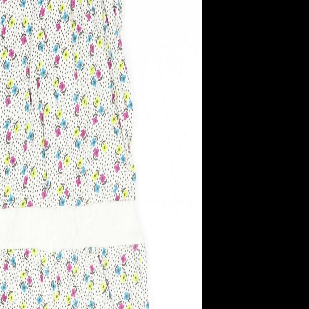 Young Dimension Girls White Geometric  Jumpsuit One-Piece Size 7-8 Years