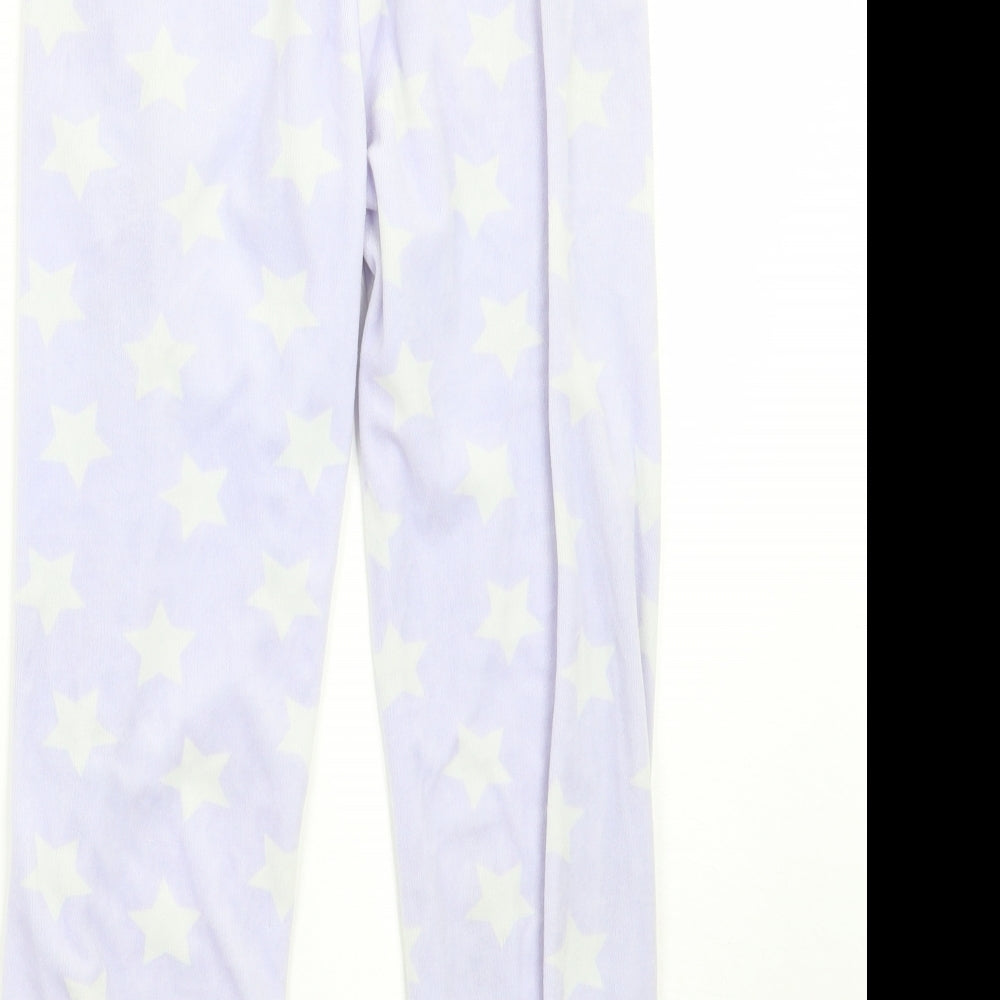 Primark Girls Purple Geometric   Pyjama Pants Size 9-10 Years