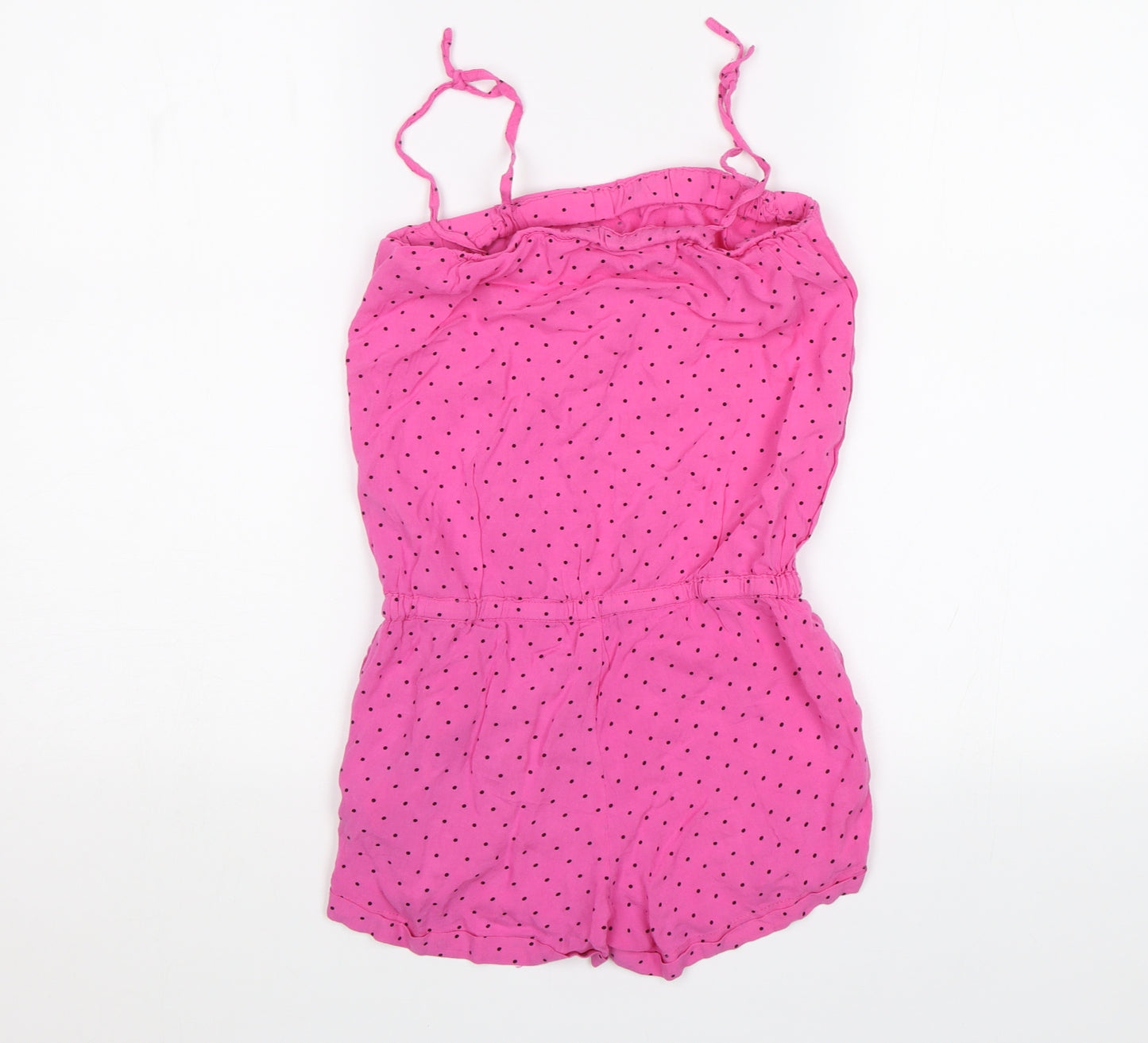 H&M Girls Pink Polka Dot  Playsuit One-Piece Size 10 Years