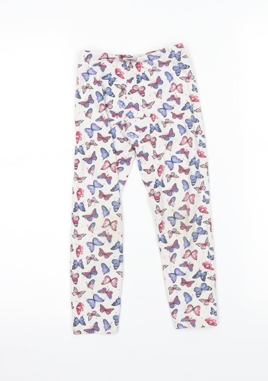 Primark Girls White Animal Print   Pyjama Pants Size 5-6 Years