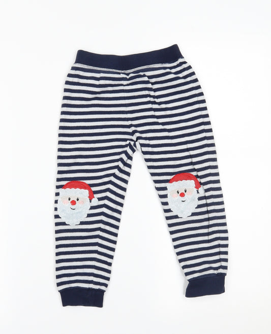George Boys Blue Striped   Lounge Pants Size 4-5 Years  - santa