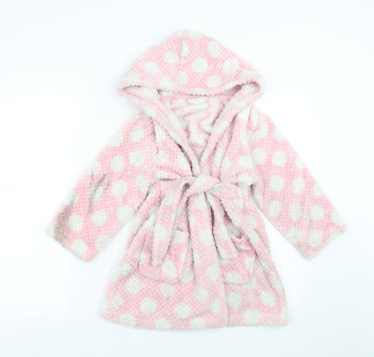 George Girls Pink Polka Dot  Top Robe Size 5-6 Years