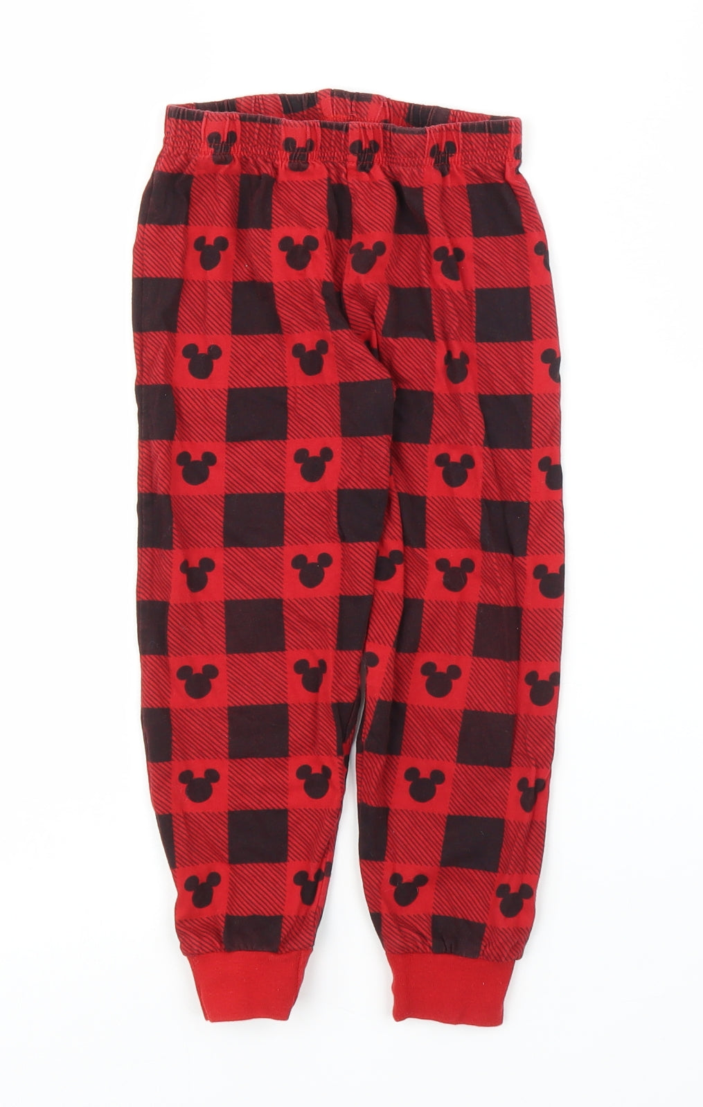 Primark Boys Red Check   Pyjama Pants Size 4-5 Years  - Disney, Mickey Mouse