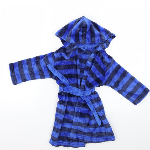 Marks and Spencer Boys Blue Striped   Robe Size 2-3 Years