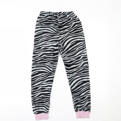 Primark Girls Black Animal Print   Pyjama Pants Size 8-9 Years