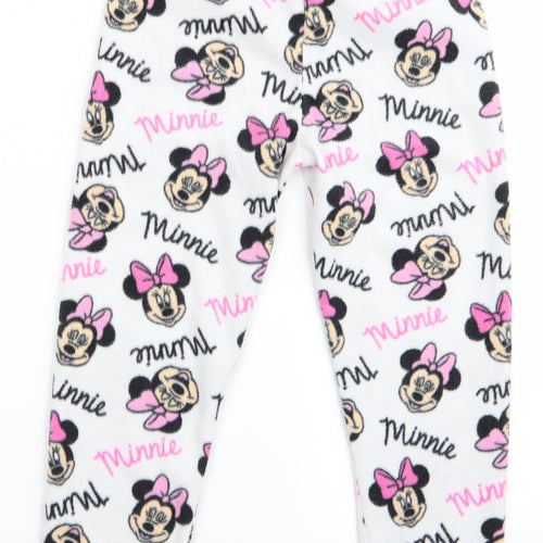 Primark Girls Pink Animal Print   Pyjama Pants Size 7-8 Years  - Minnie Mouse Elastic Waist