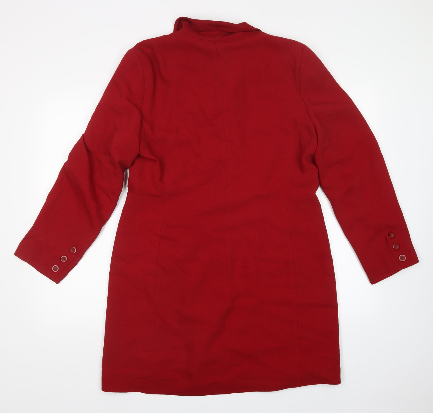 Gina Womens Red   Overcoat Coatigan Size 16