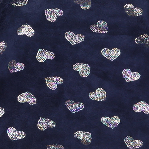 George Girls Blue Solid  Top Pyjama Top Size 8-9 Years  - Love Hearts