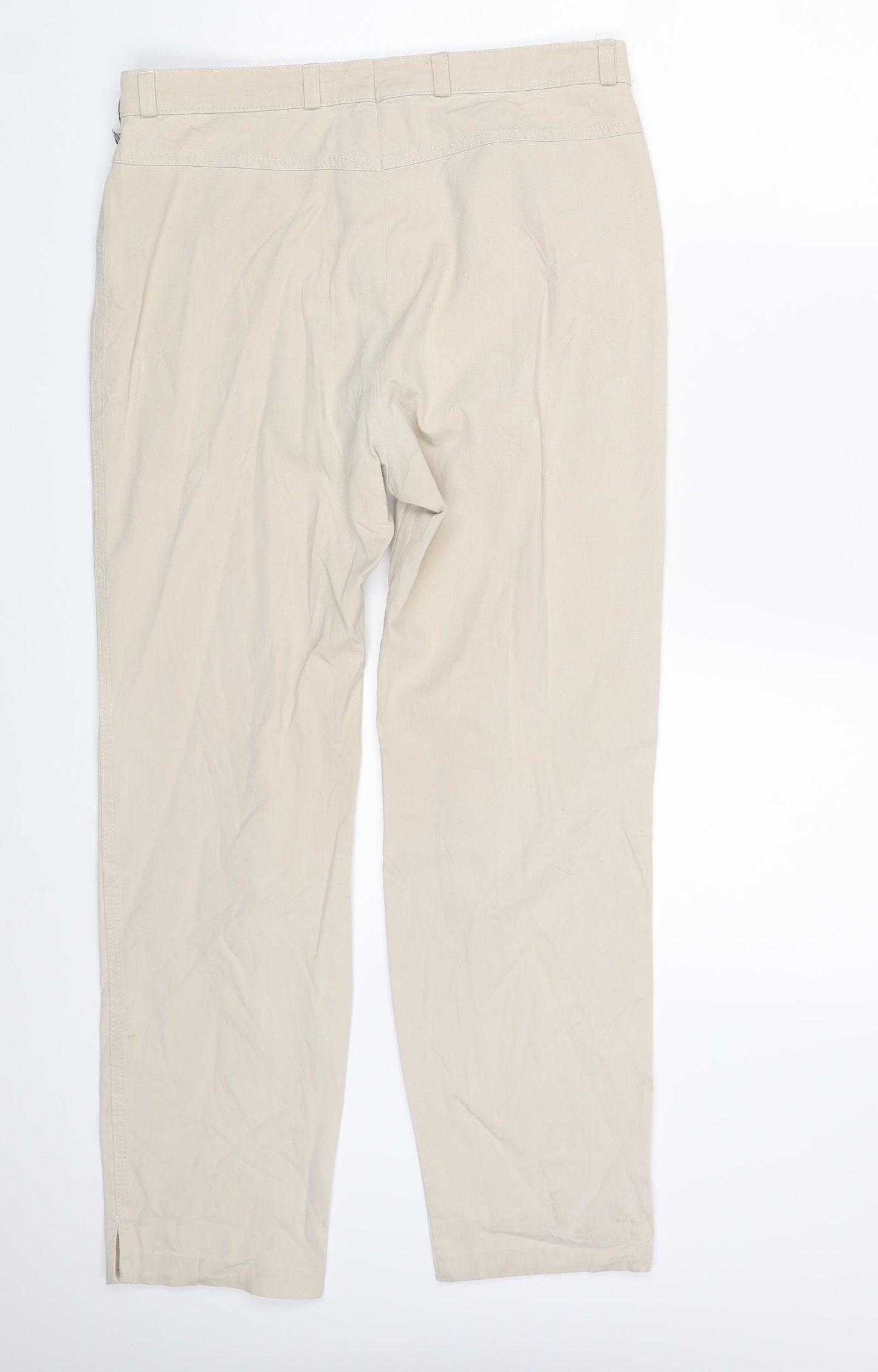 ZERRES Womens Beige   Chino Trousers Size 14 L27 in