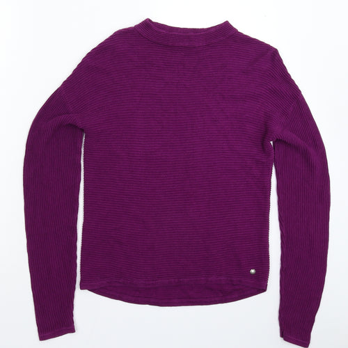 Garcia Womens Purple  Knit Pullover Jumper Size XS