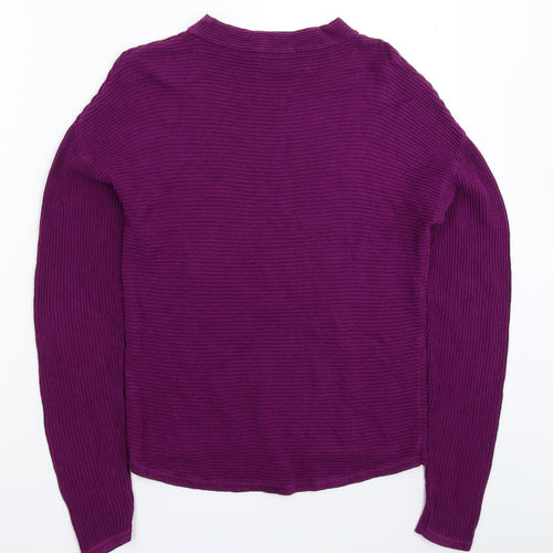 Garcia Womens Purple  Knit Pullover Jumper Size XS
