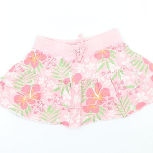 George Girls Pink Floral  A-Line Skirt Size 2 Years