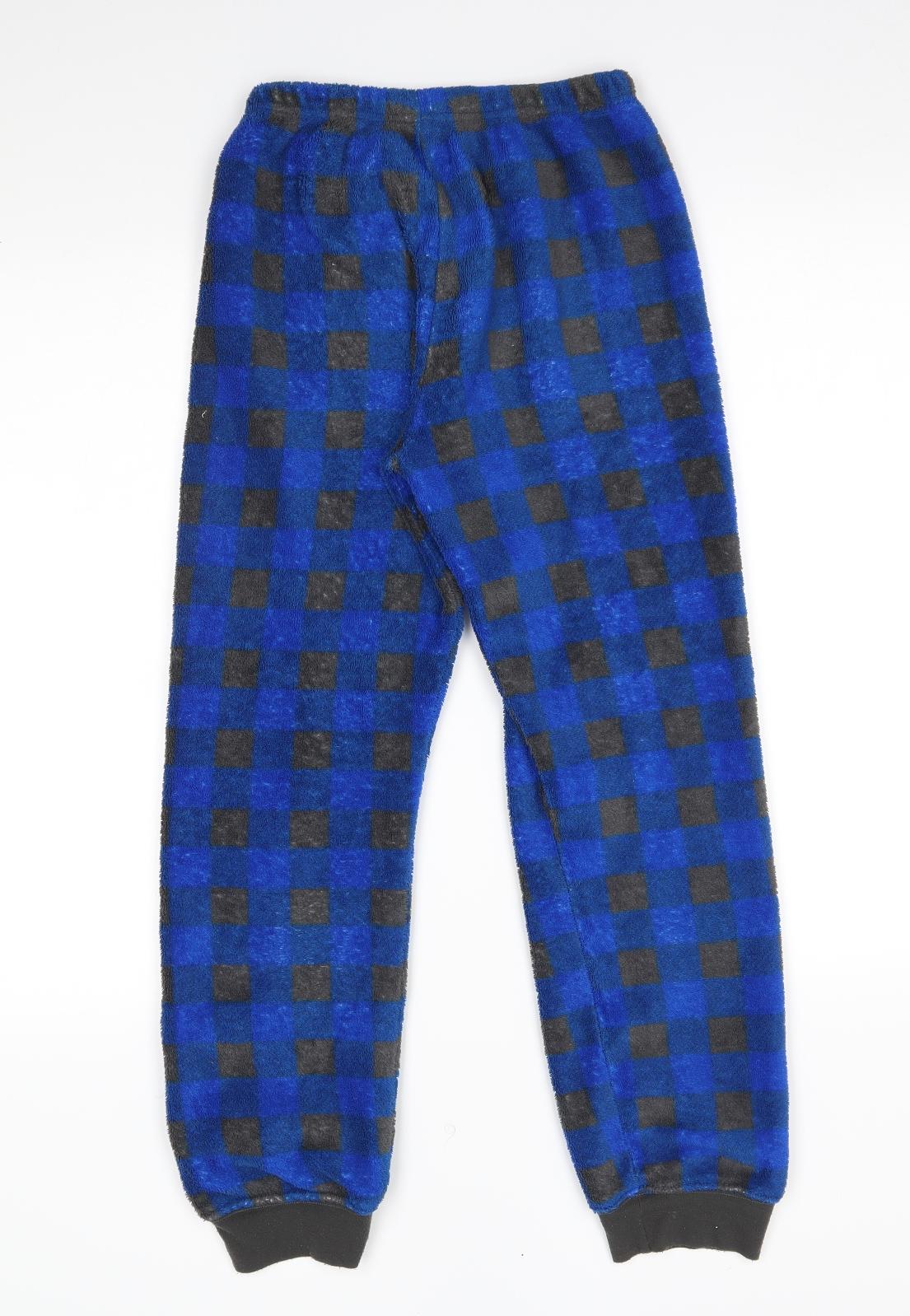 Primark Girls Blue Plaid   Pyjama Pants Size 11-12 Years