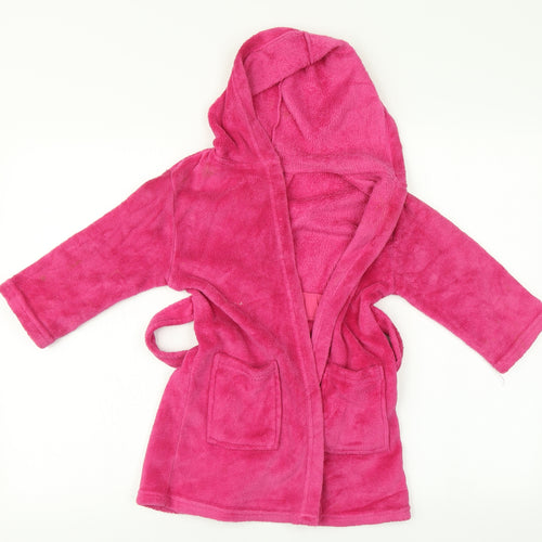George Girls Pink Solid   Robe Size 3-4 Years