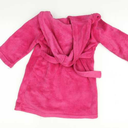 George Girls Pink Solid   Robe Size 3-4 Years