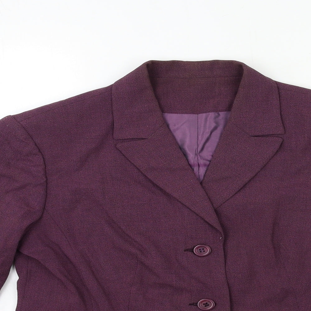 Anne Brooks Womens Purple   Jacket Suit Jacket Size 12