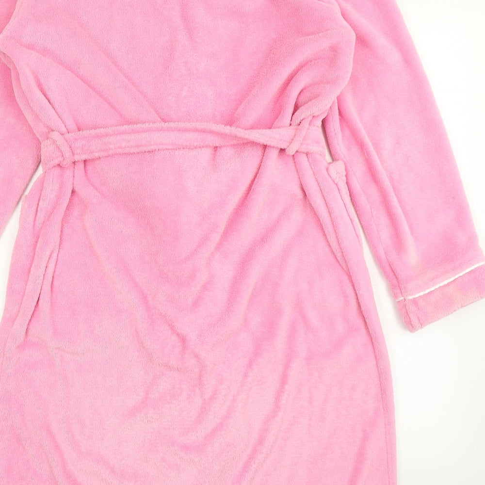 Love To Dream Womens Pink Solid  Top Robe Size 8