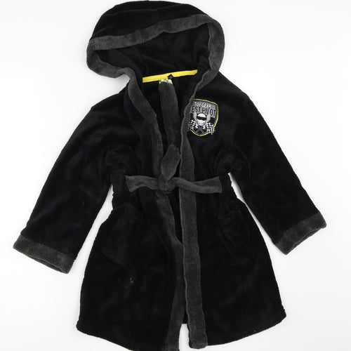 deben Boys Black Solid   Robe Size 6-7 Years  - top gear