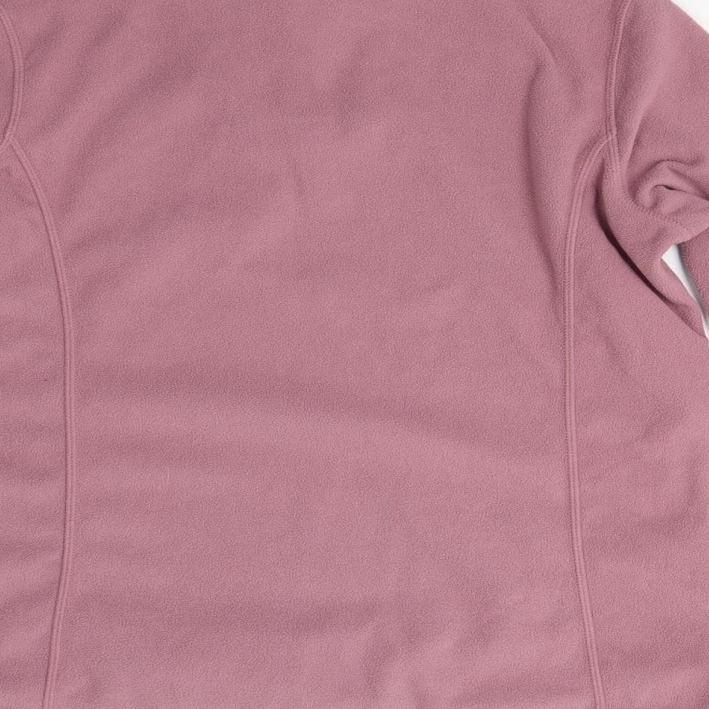 brasher Womens Pink  Fleece Henley Jumper Size S