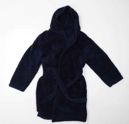George Boys Blue Solid Fleece  Gown Size 11 Years