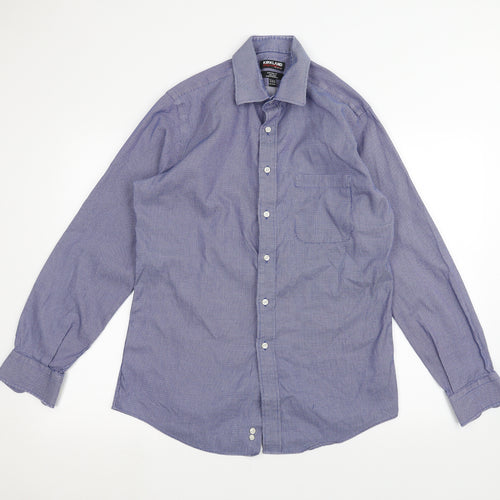 Kirkland Mens Blue    Dress Shirt Size 15.5