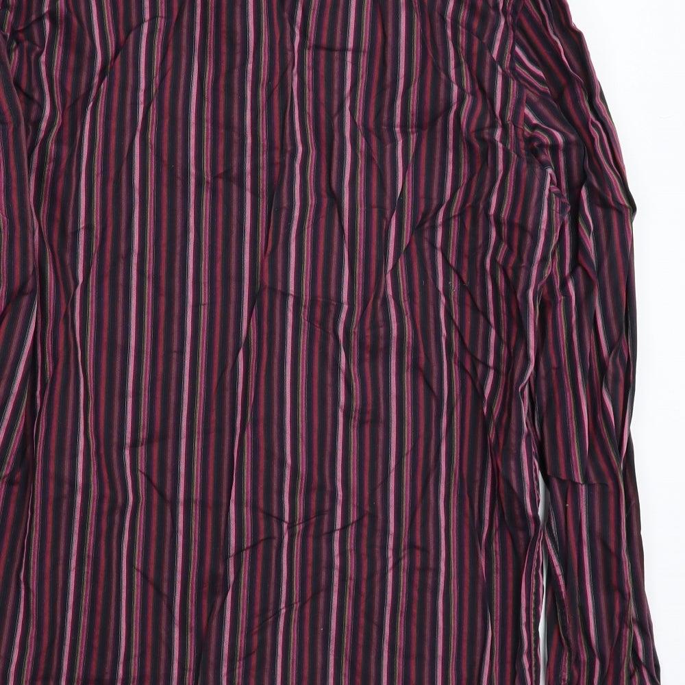 Andrea Toscani Mens Multicoloured Striped   Dress Shirt Size 15.5