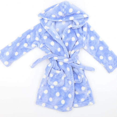 Marks and Spencer Boys Blue Polka Dot   Robe Size 3-4 Years