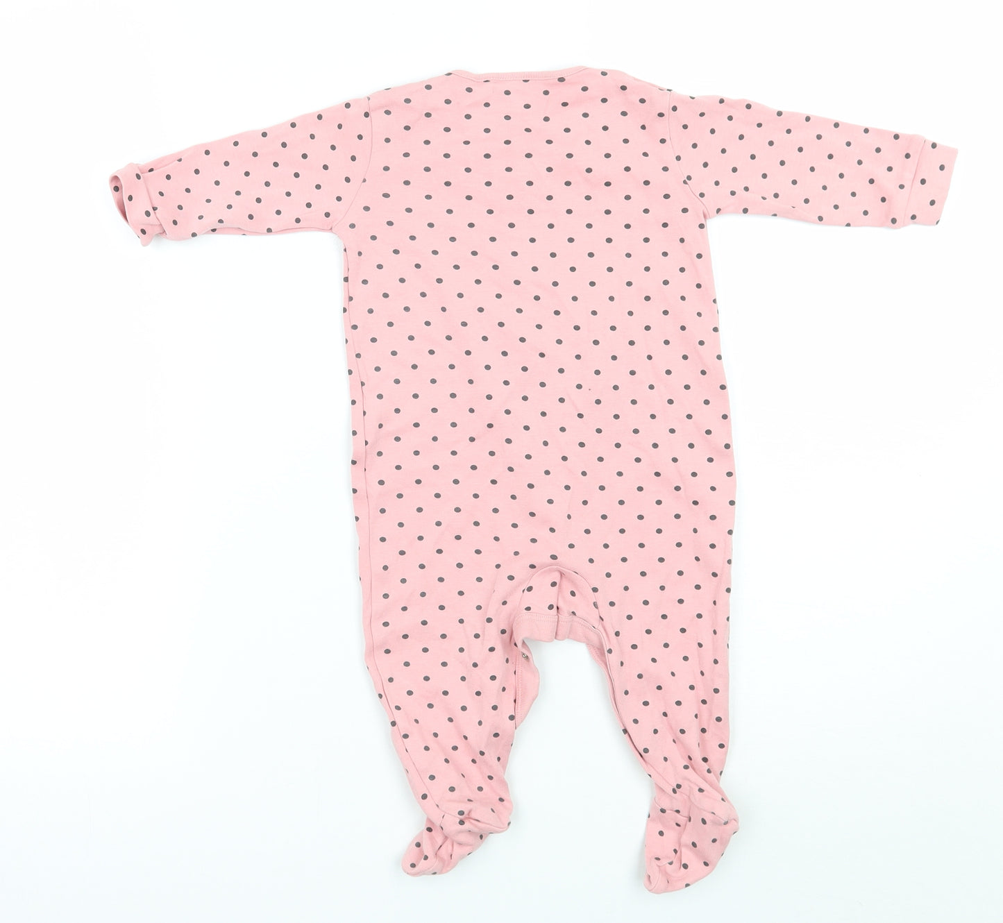 NEXT Girls Pink Polka Dot  Babygrow One-Piece Size 6-9 Months