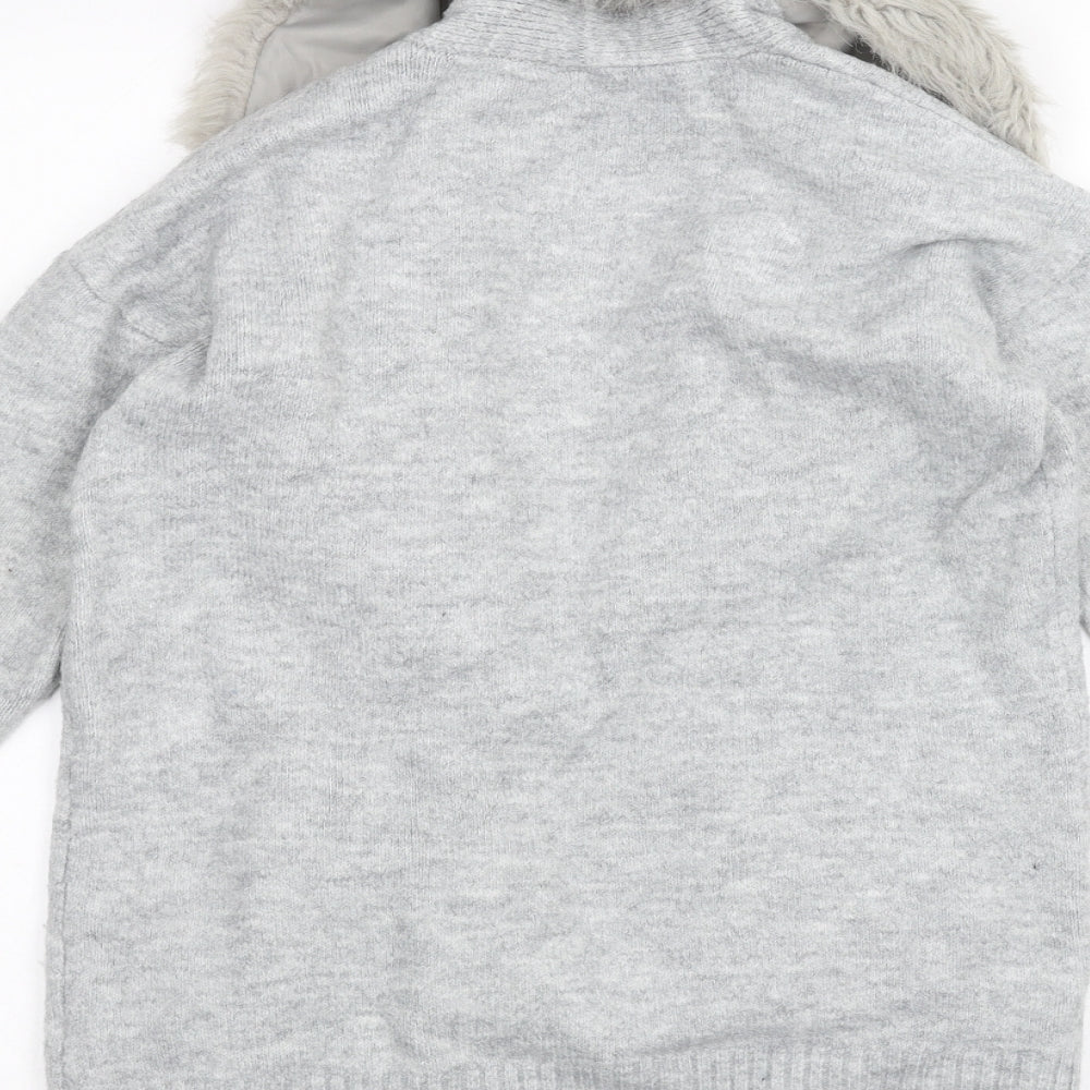 F&F Girls Grey   Jacket Coatigan Size 11-12 Years