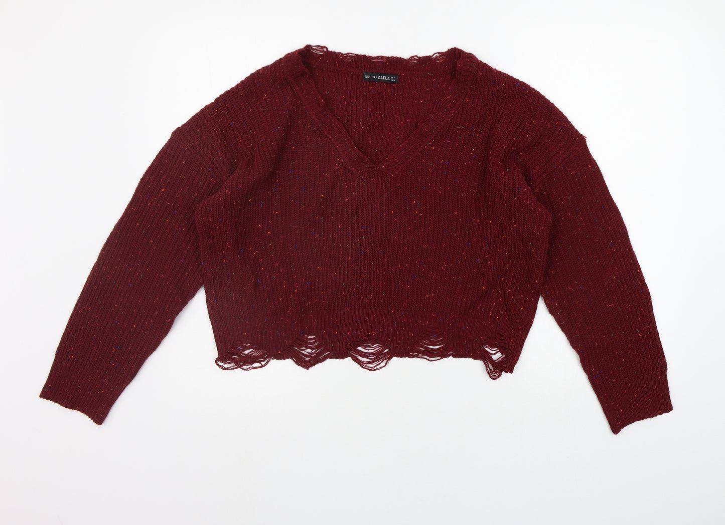 Zaful Womens Red   Pullover Jumper Size 8