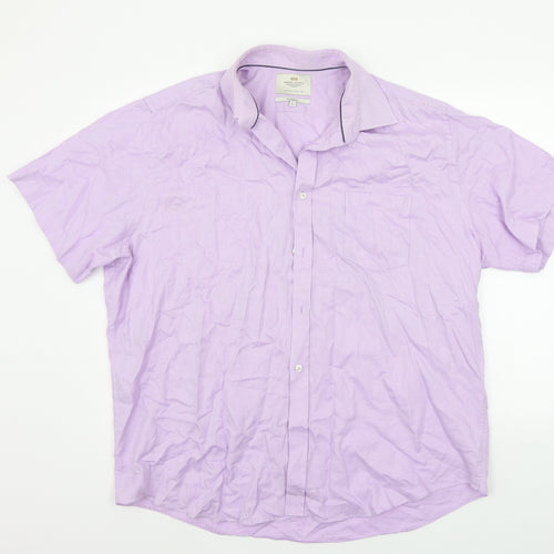 Hawes & Curtis Mens Purple    Button-Up Size XL