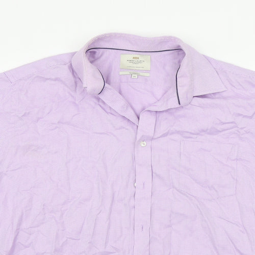 Hawes & Curtis Mens Purple    Button-Up Size XL