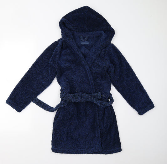 Primark Boys Blue Solid Fleece  Gown Size 9-10 Years