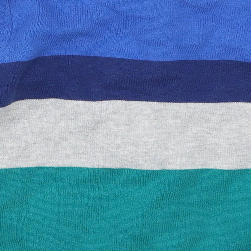 Nautica Girls Blue Striped  Cardigan Jumper Size 2 Years
