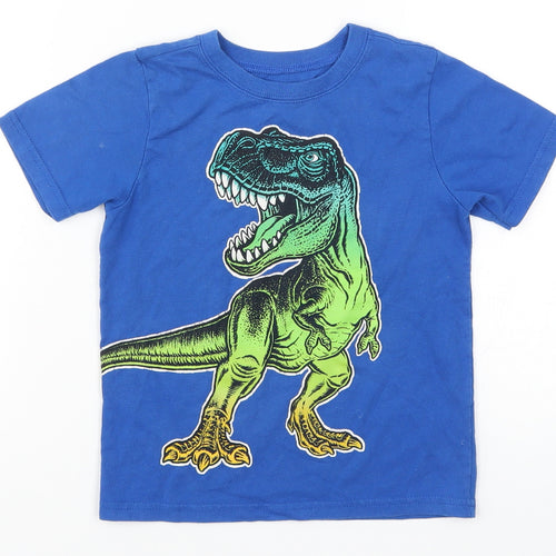Garanimals Boys Blue   Basic T-Shirt Size 4 Years  - T-Rex
