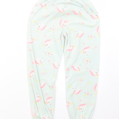 Primark Girls Green Geometric  Capri Pyjama Pants Size 7-8 Years  - Unicorn