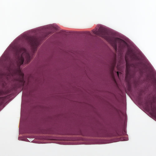 TU Girls Purple Geometric Jersey Top Pyjama Top Size 4-5 Years  - Gruff