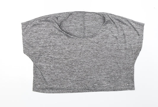 Matalan Womens Grey   Cropped T-Shirt Size XL