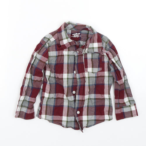 Garanimals Boys Red Check  Basic Button-Up Size 3 Years