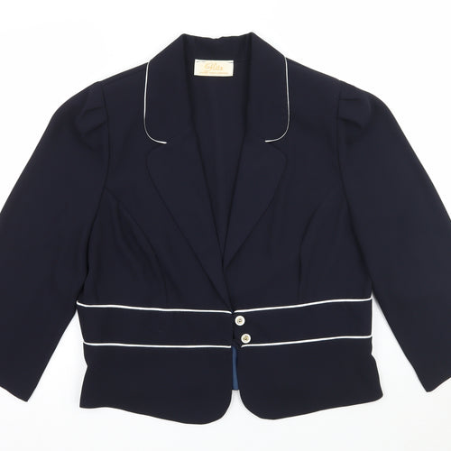 Glitz Womens Blue   Jacket Blazer Size 16