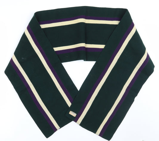A.G.Almond  Mens Green Striped  Scarf  One Size