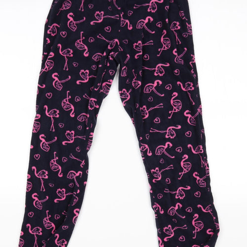 George Girls Blue Animal Print   Pyjama Top Size 8-9 Years  - Flamingo Graphic