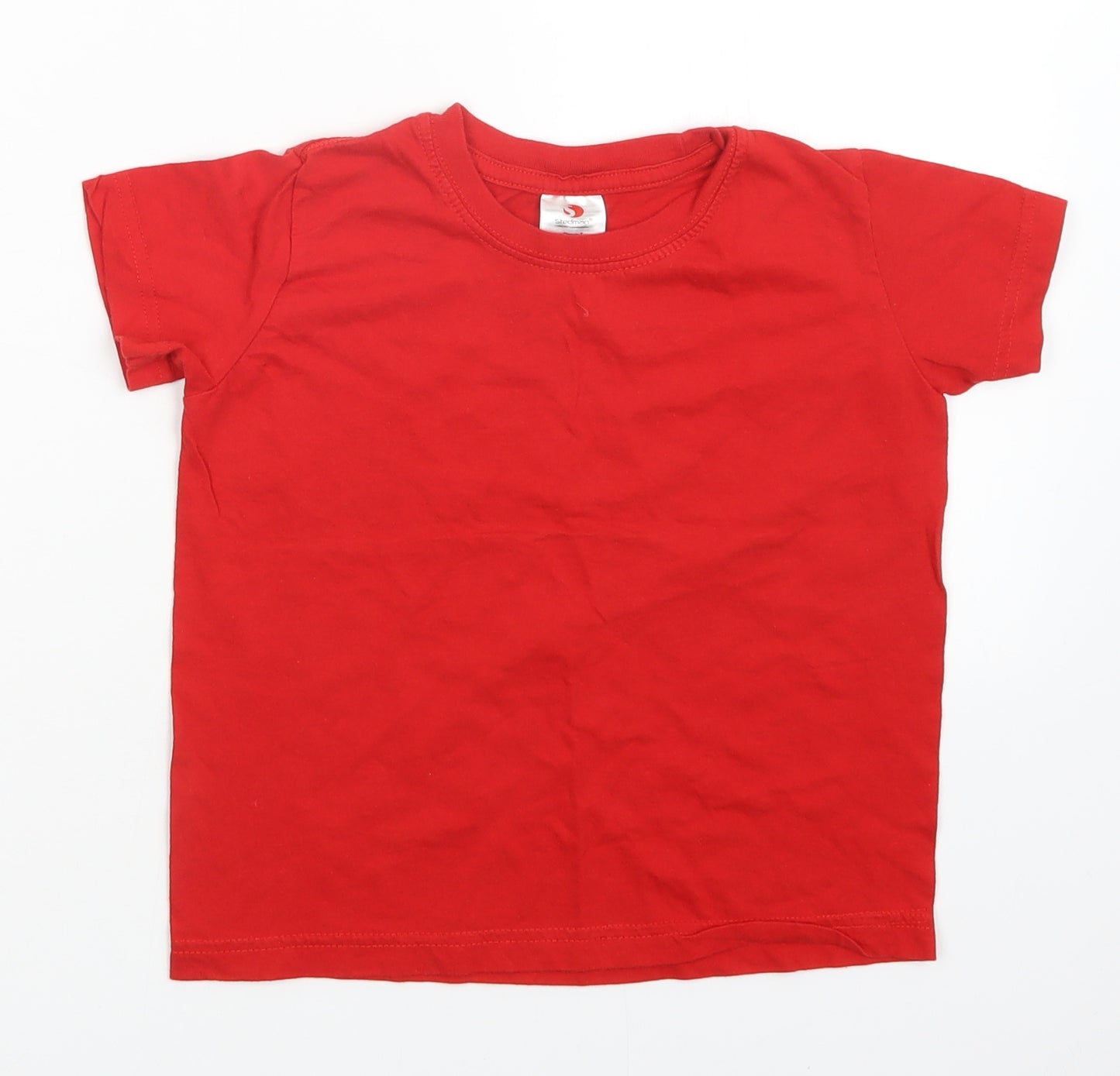 Stedman Boys Red   Basic T-Shirt Size 7-8 Years