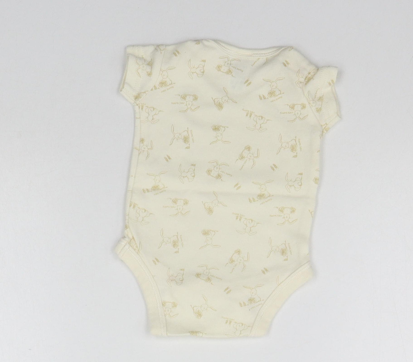 MINIMODE Baby Beige Geometric  Babygrow One-Piece Size Newborn