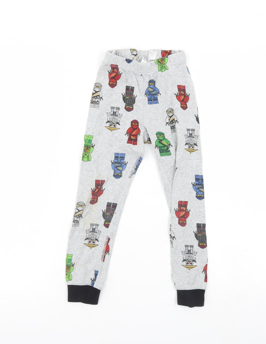 H&M Boys Grey Solid   Pyjama Pants Size 4 Years  - LEGO